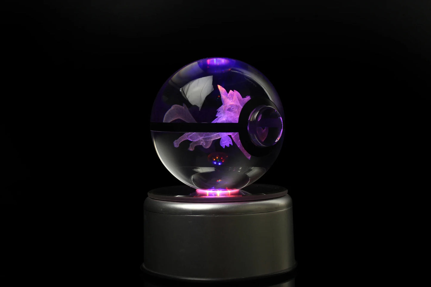 Lycanroc Dusk Large Crystal Pokeball 3D Laser Engraving