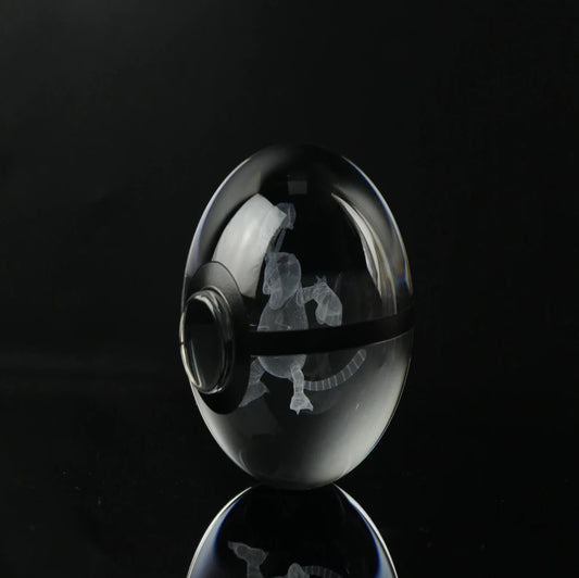 Electabuzz Large Crystal Pokeball 3D Laser Engraving