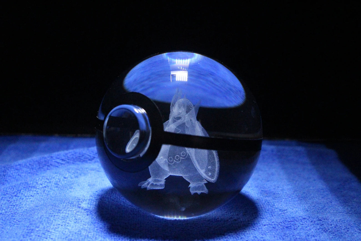 Empoleon Large Crystal Pokeball 3D Laser Engraving
