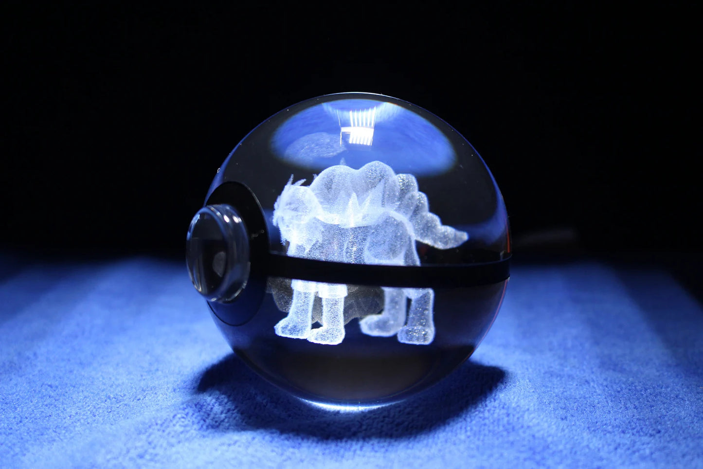 Entei Large Crystal Pokeball 3D Laser Engraving