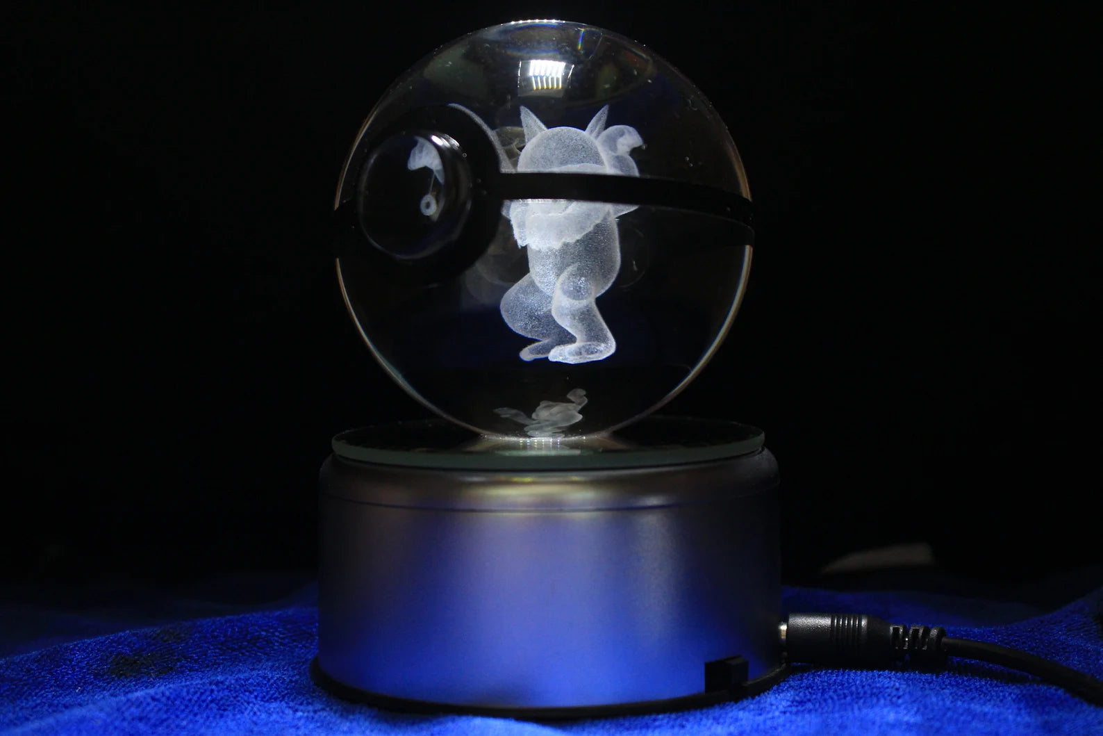 Onix Large Crystal Pokeball 3D Laser Engraving – Crystal PokeVerse