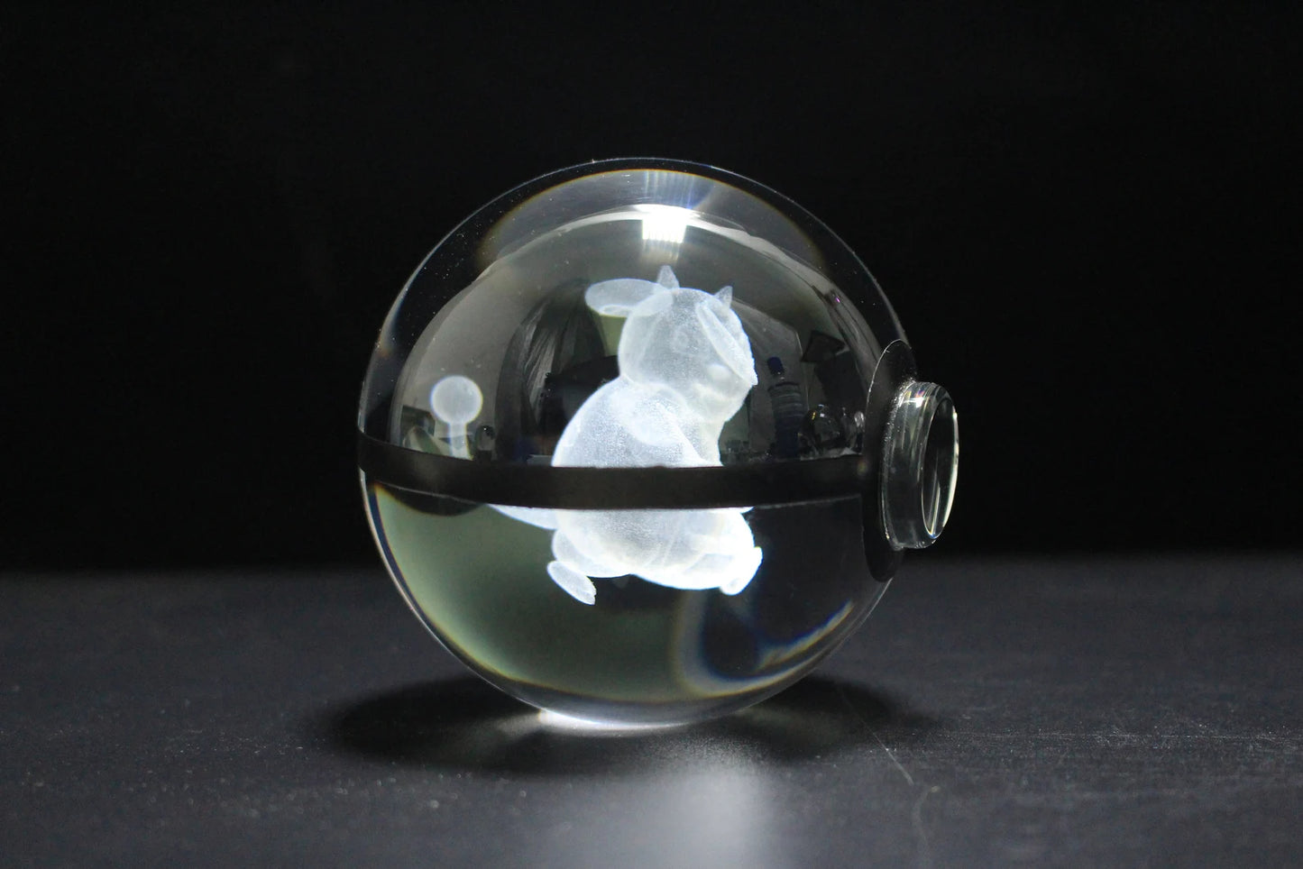 Miltank Large Crystal Pokeball 3D Laser Engraving