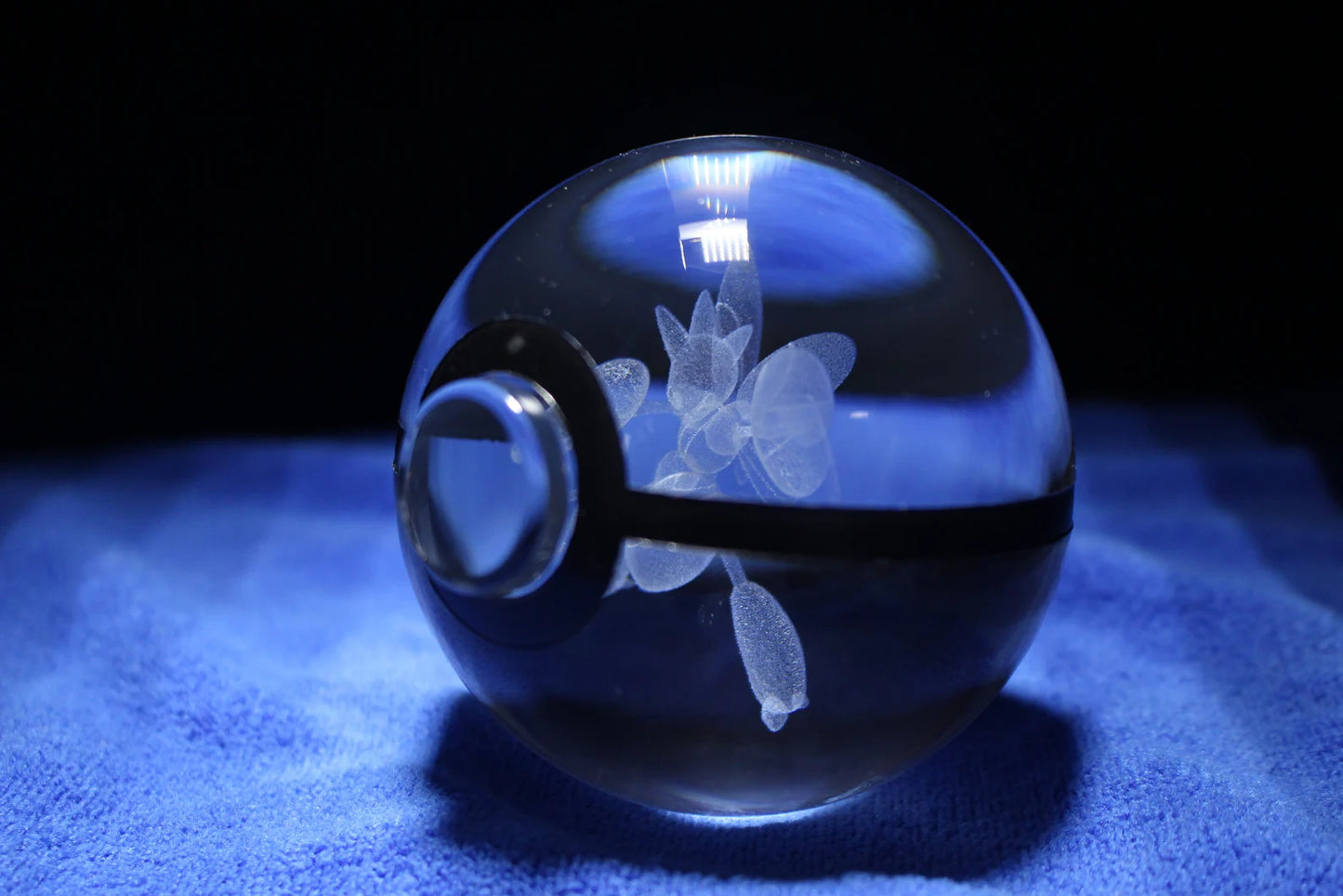 Scizor Large Crystal Pokeball 3D Laser Engraving