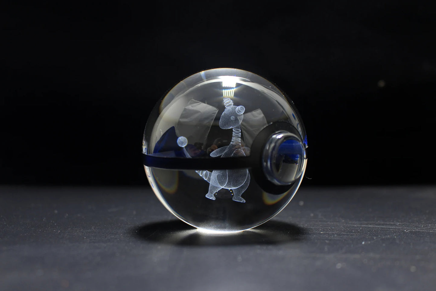 Ampharos Large Crystal Pokeball 3D Laser Engraving