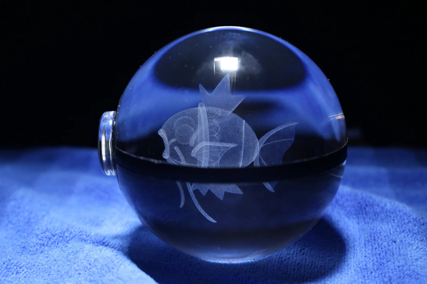 Magikarp Large Crystal Pokeball 3D Laser Engraving