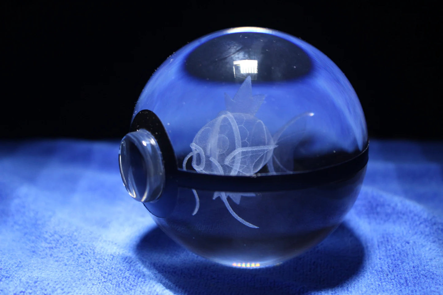 Magikarp Large Crystal Pokeball 3D Laser Engraving