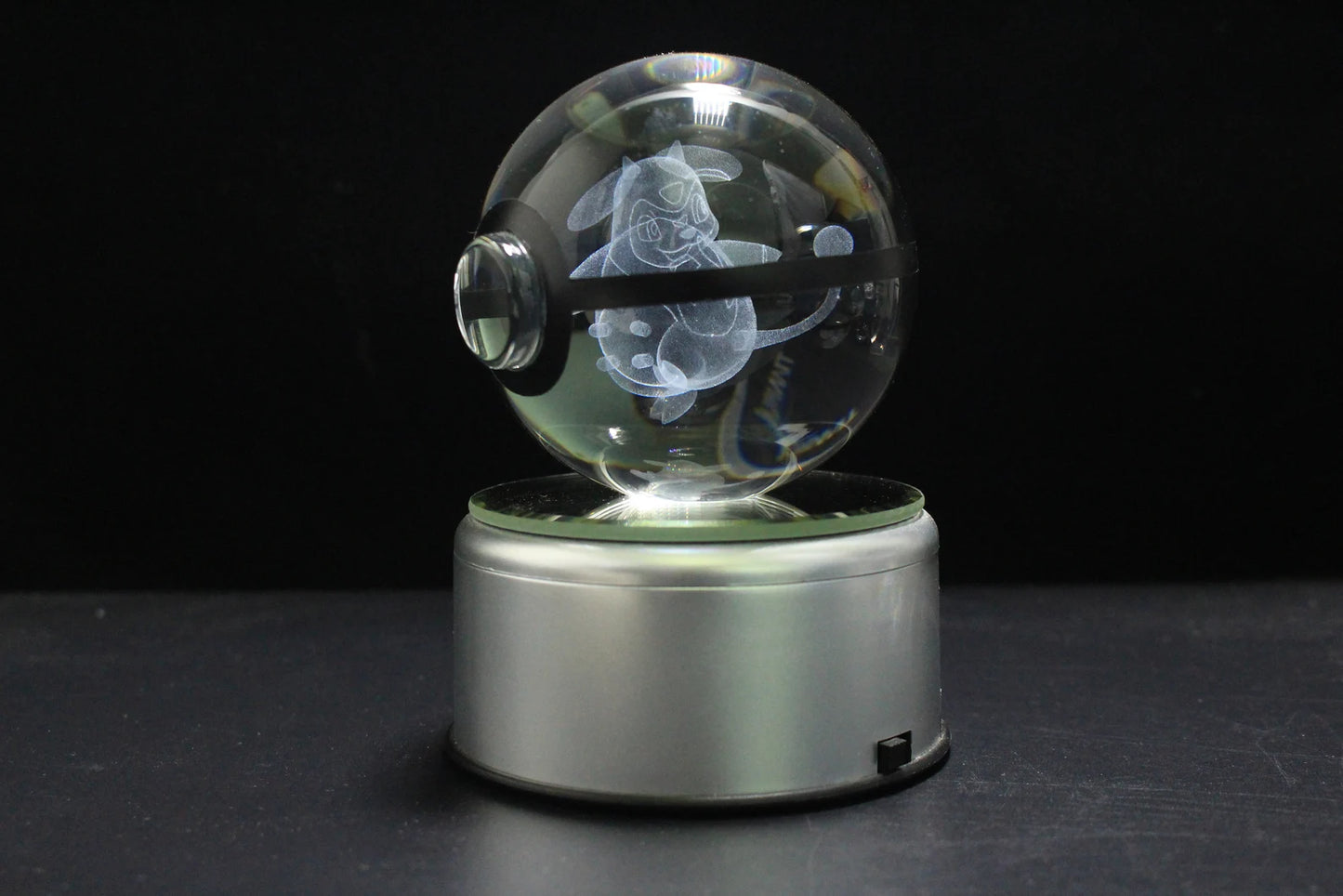 Miltank Large Crystal Pokeball 3D Laser Engraving