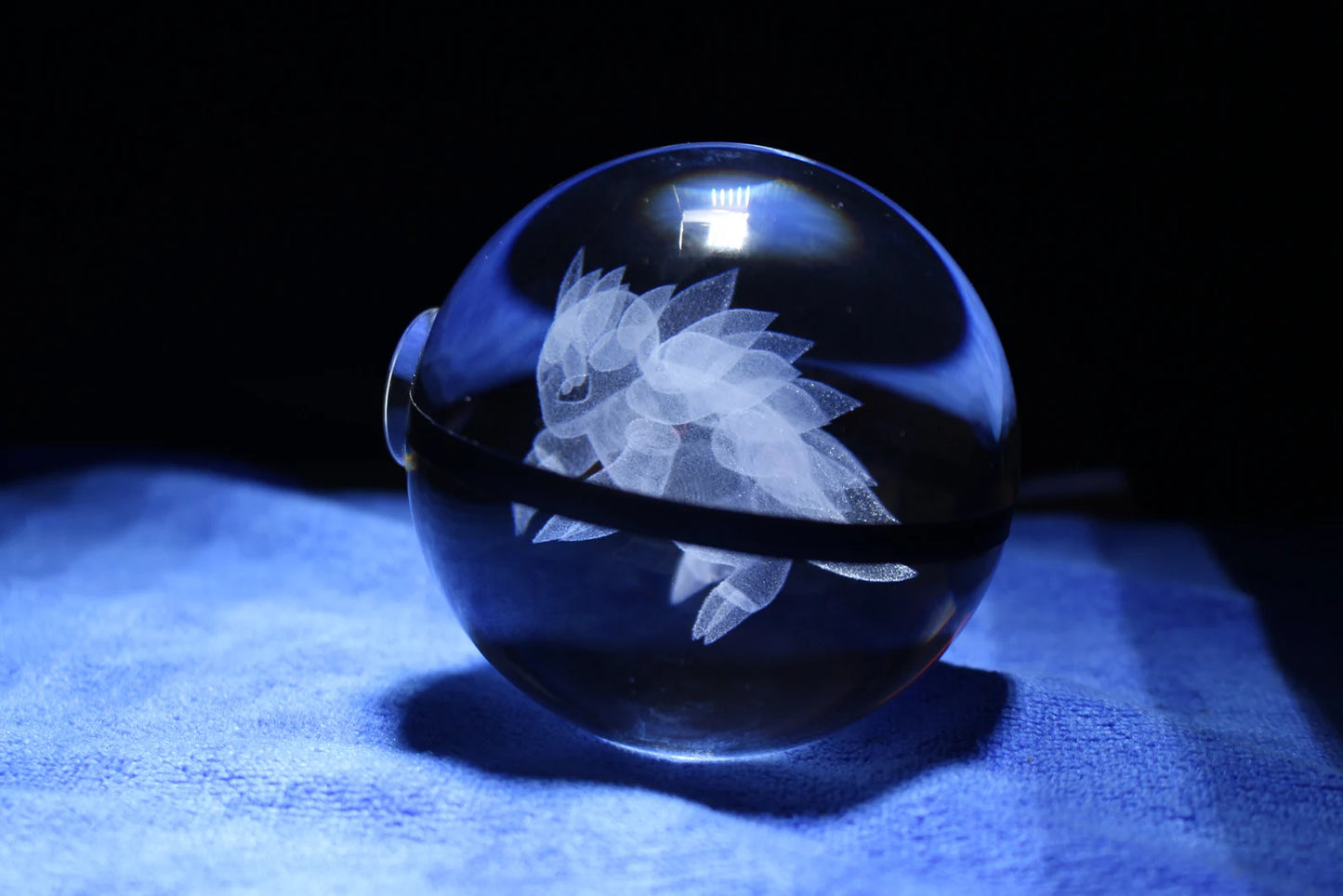 Sandslash Large Crystal Pokeball 3D Laser Engraving