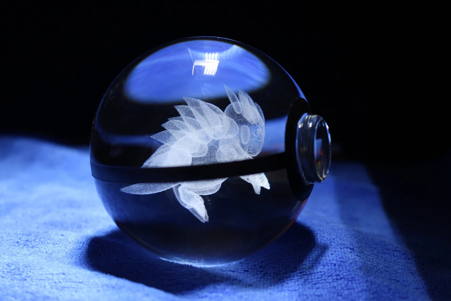 Sandslash Large Crystal Pokeball 3D Laser Engraving