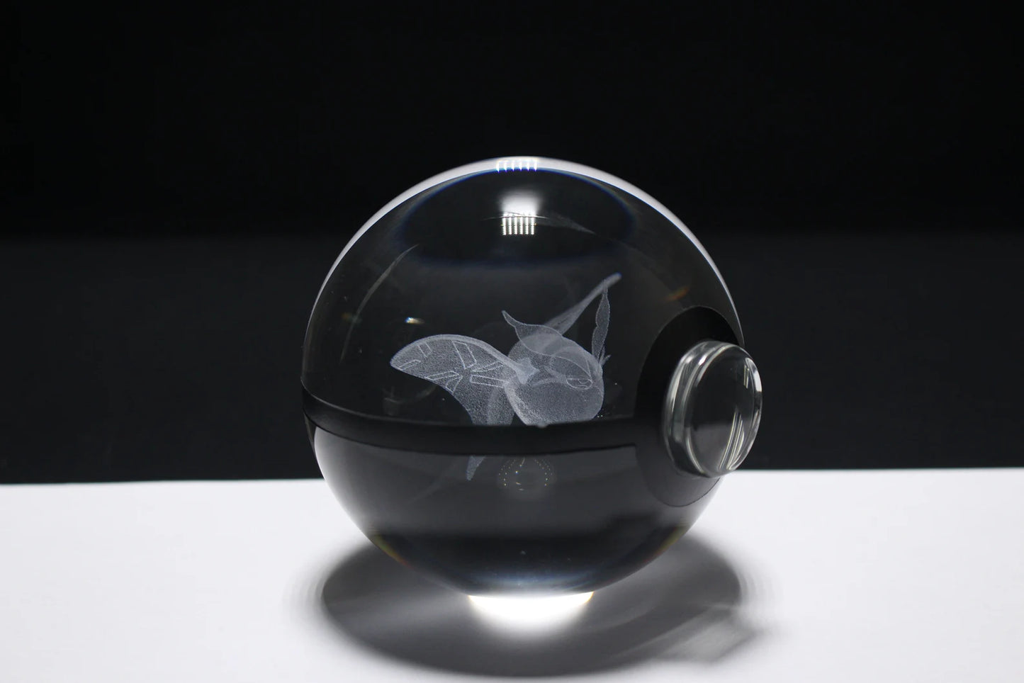 Frosmoth Large Crystal Pokeball 3D Laser Engraving