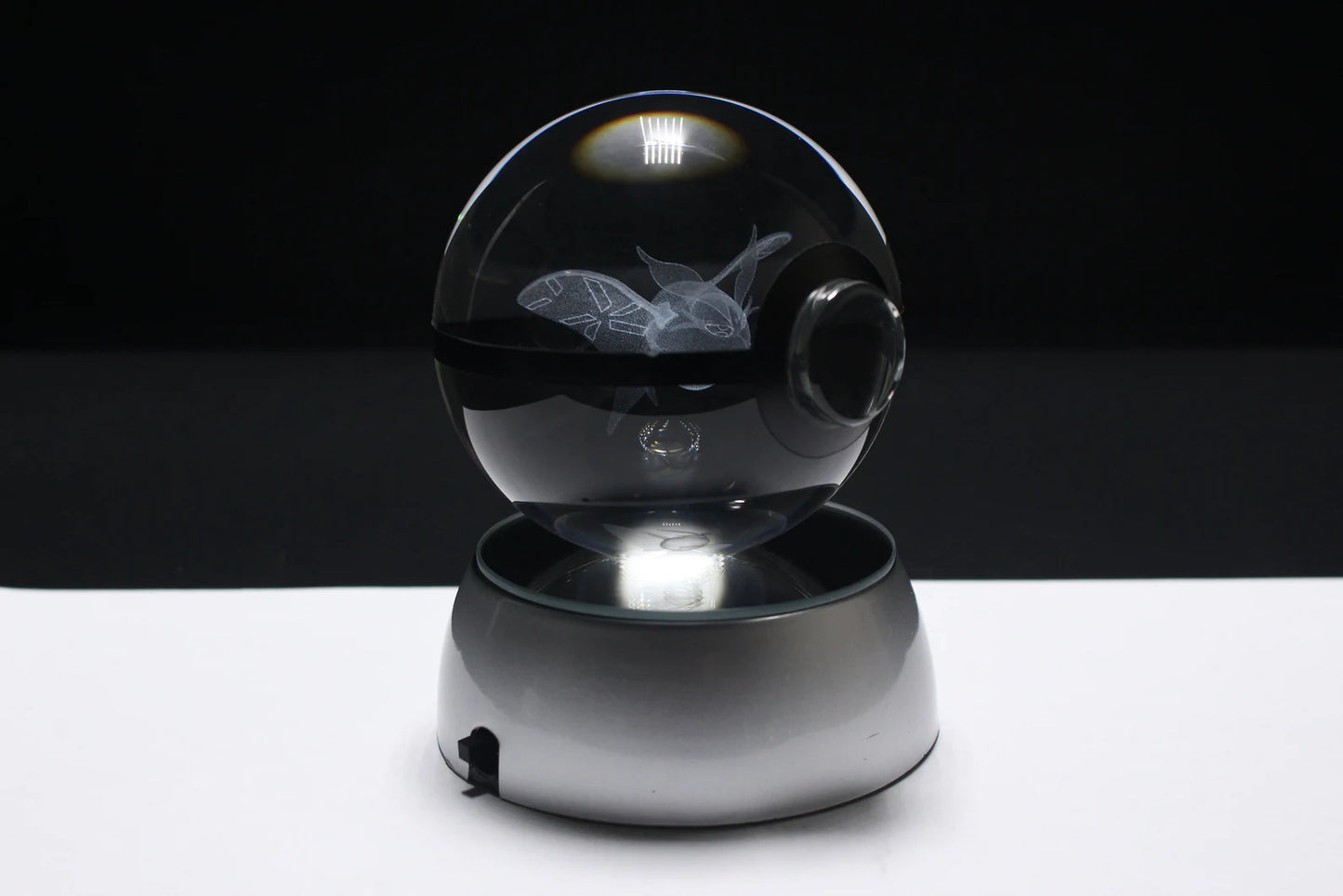 Frosmoth Large Crystal Pokeball 3D Laser Engraving