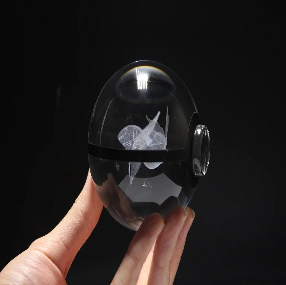 Frosmoth Large Crystal Pokeball 3D Laser Engraving