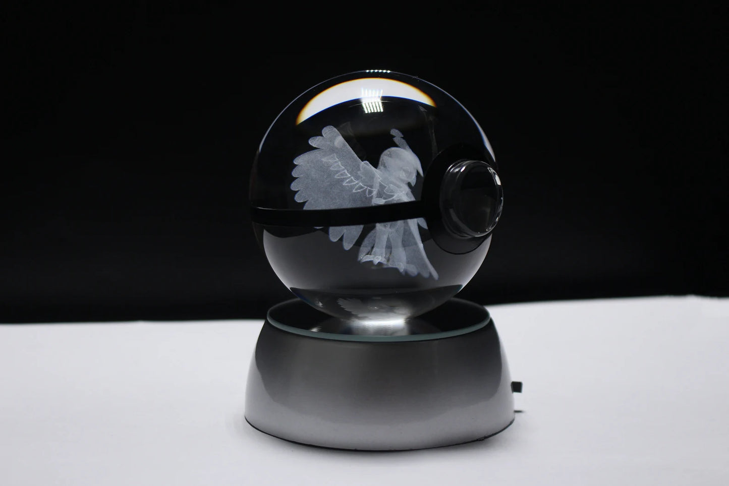 Decidueye Large Crystal Pokeball 3D Laser Engraving