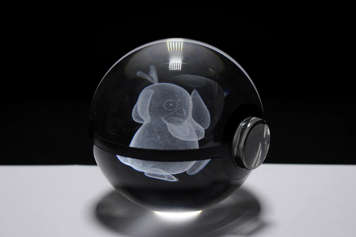 Psyduck Large Crystal Pokeball 3D Laser Engraving