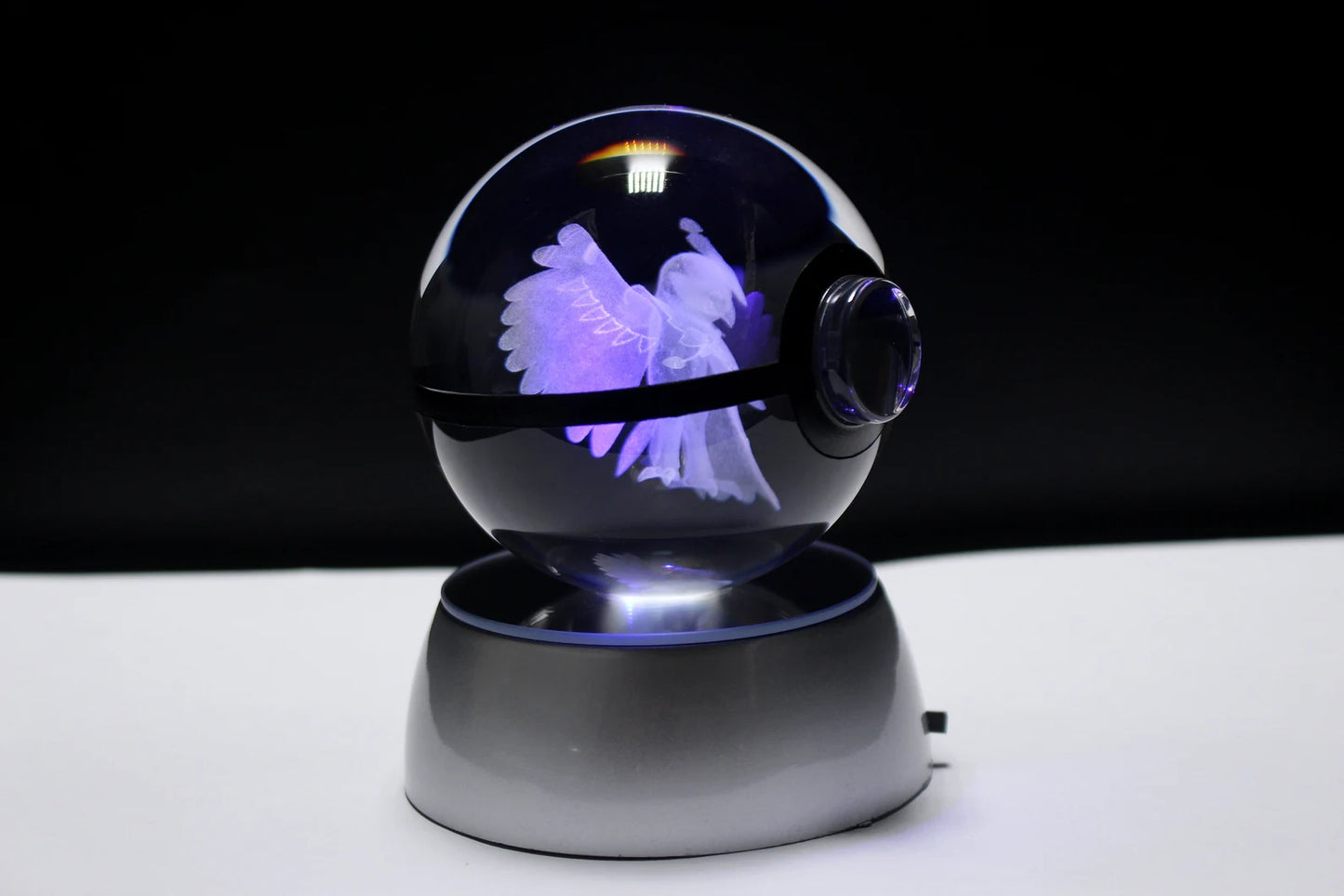 Decidueye Large Crystal Pokeball 3D Laser Engraving