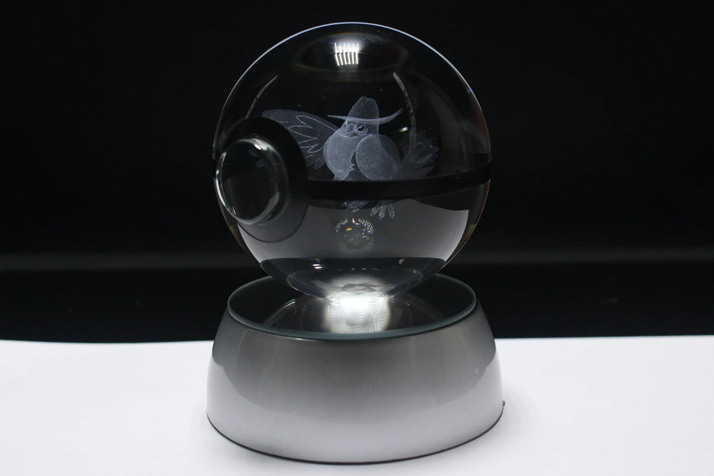 Honchkrow Large Crystal Pokeball 3D Laser Engraving