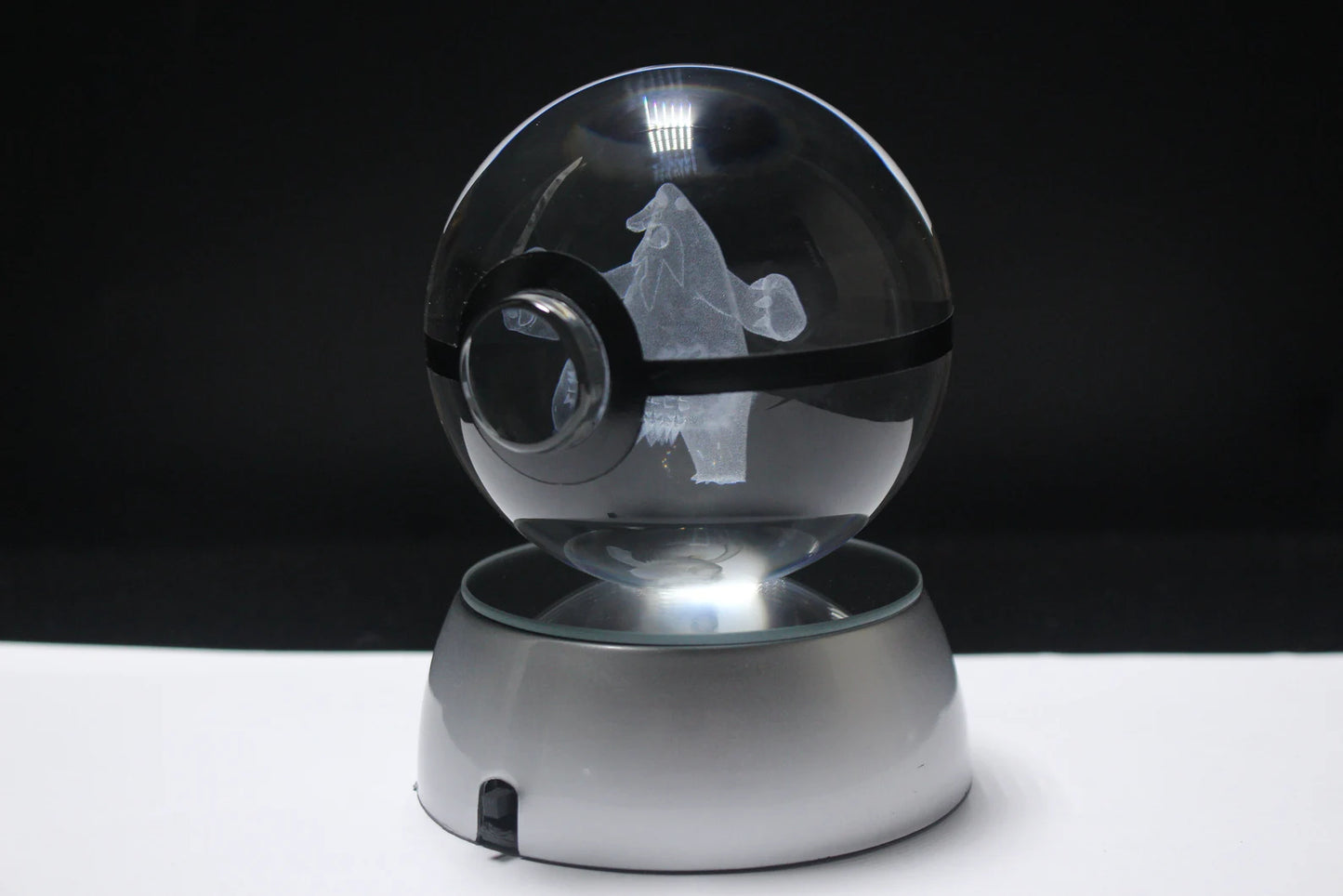 Beartic Large Crystal Pokeball 3D Laser Engraving