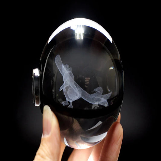 Farfetch'd Large Crystal Pokeball 3D Laser Engraving