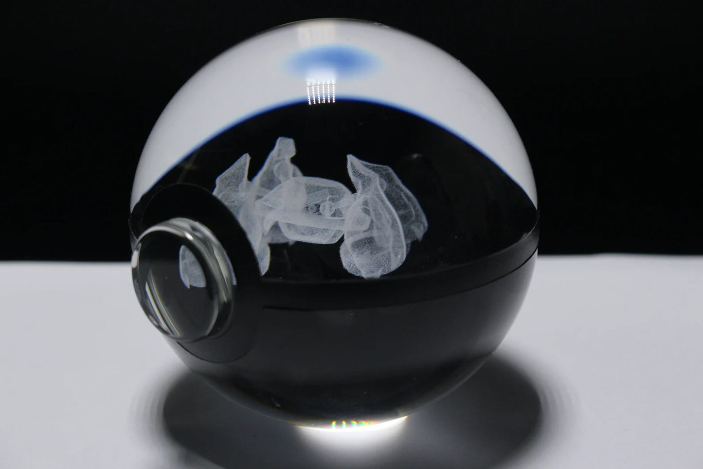 Metagross Large Crystal Pokeball 3D Laser Engraving