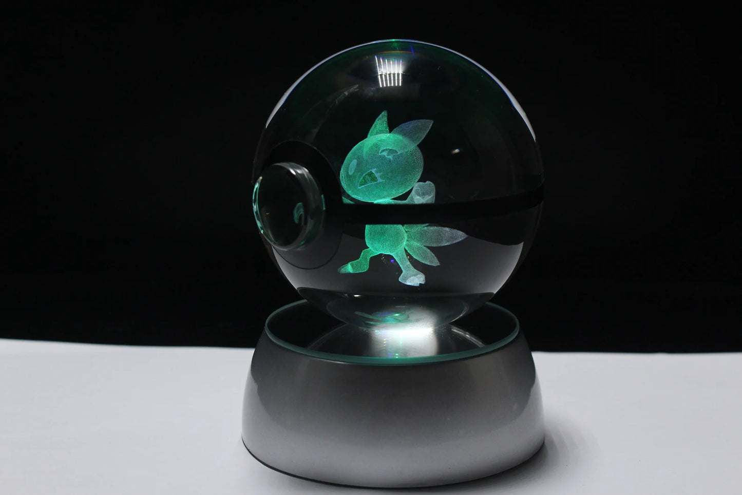Sneasel Large Crystal Pokeball 3D Laser Engraving