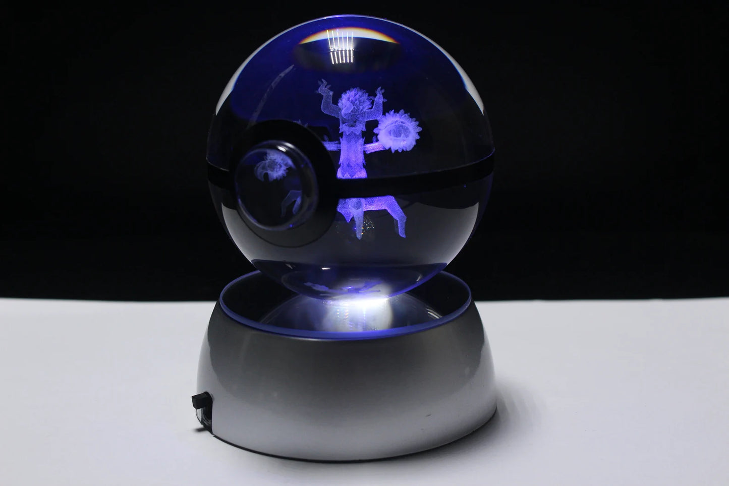 Trevenant Large Crystal Pokeball 3D Laser Engraving