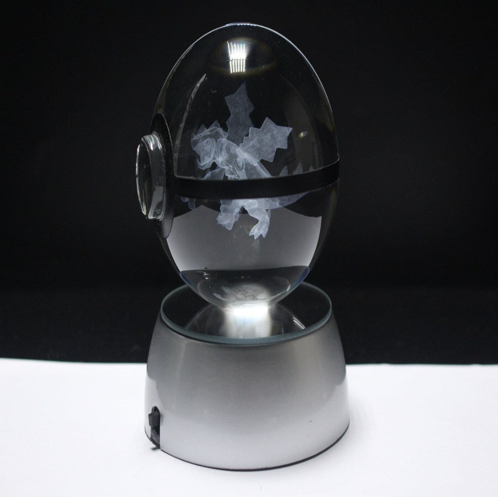 Druddigon Large Crystal Pokeball 3D Laser Engraving