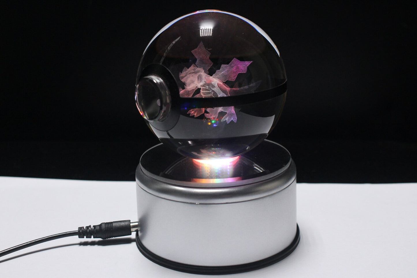 Druddigon Large Crystal Pokeball 3D Laser Engraving