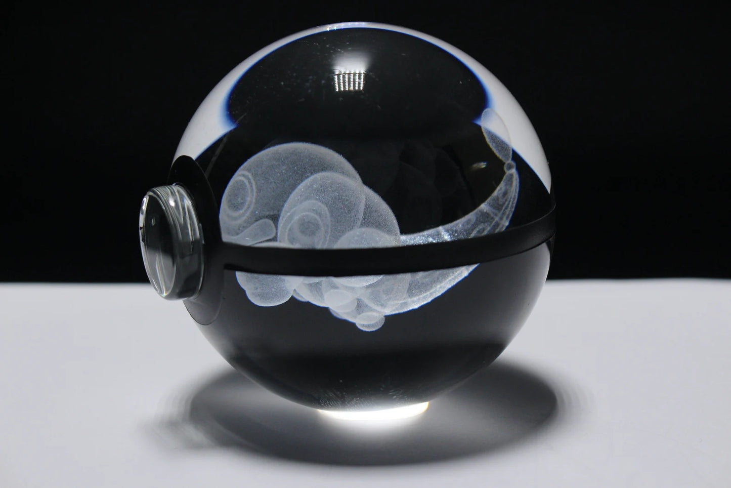 Caterpie Large Crystal Pokeball 3D Laser Engraving