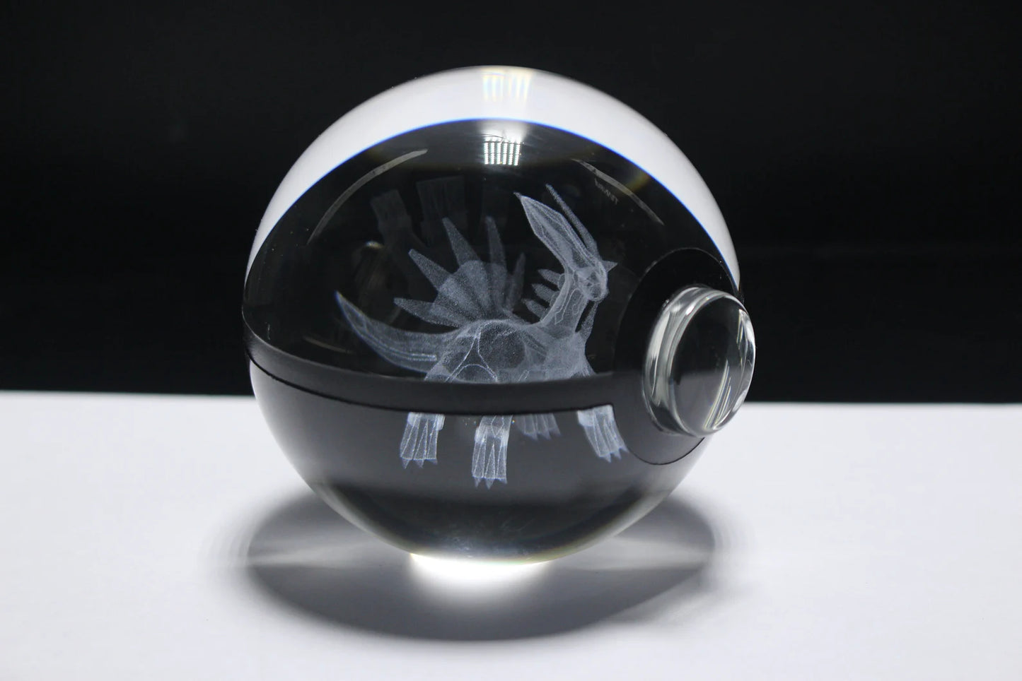 Dialga Large Crystal Pokeball 3D Laser Engraving
