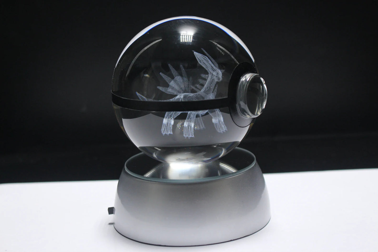 Dialga Large Crystal Pokeball 3D Laser Engraving