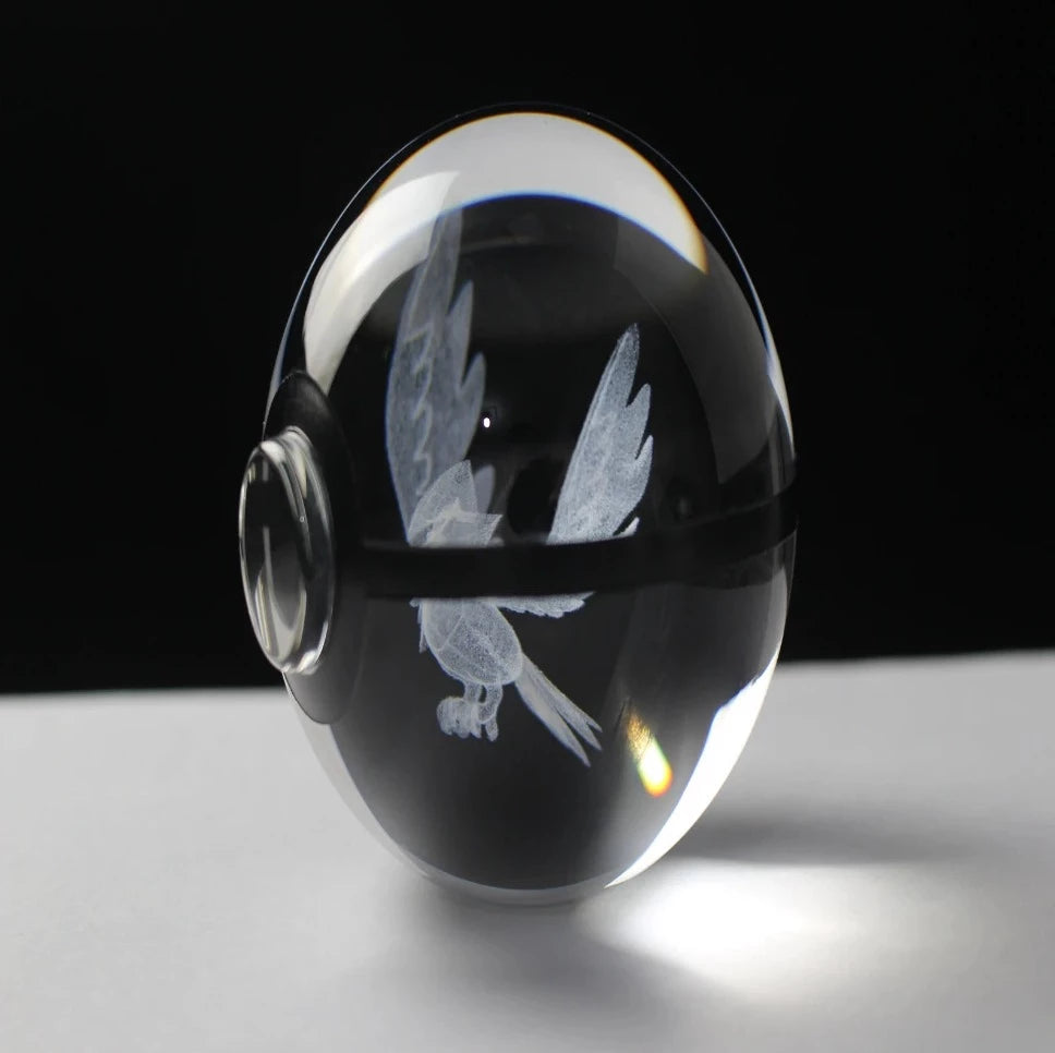 Staraptor Large Crystal Pokeball 3D Laser Engraving