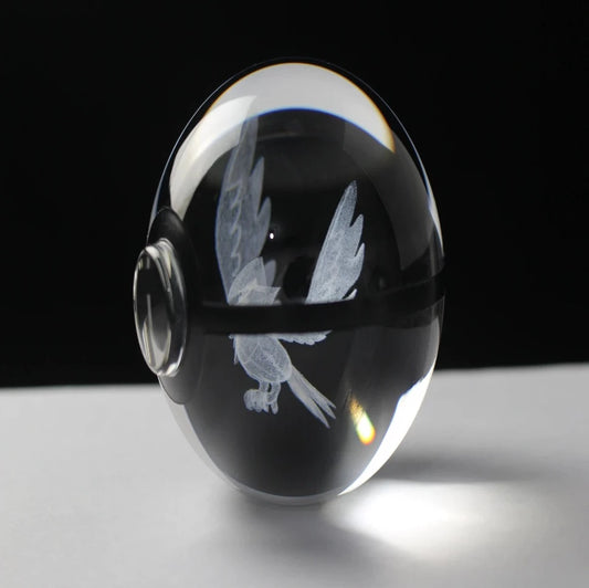 Staraptor Large Crystal Pokeball 3D Laser Engraving