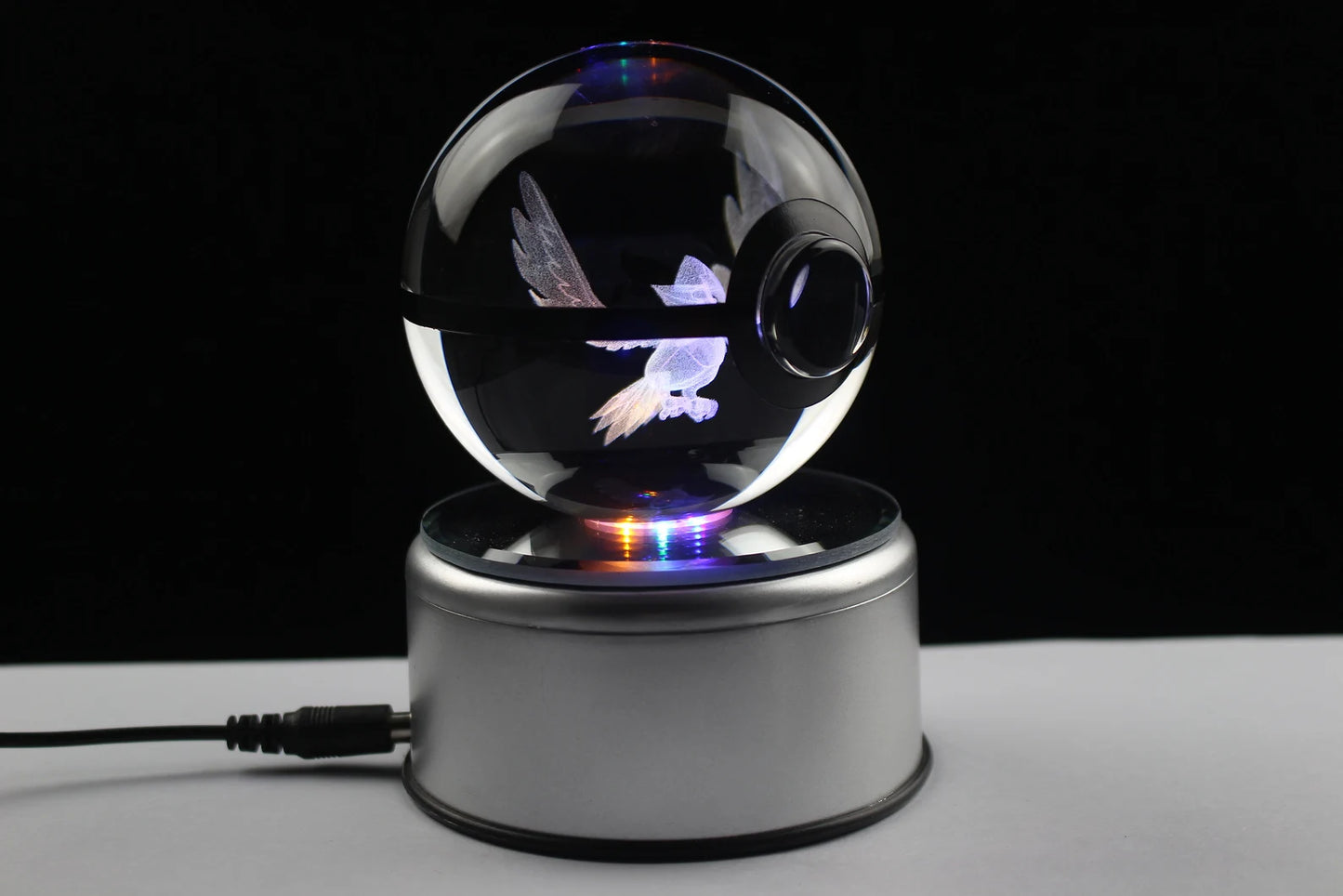 Staraptor Large Crystal Pokeball 3D Laser Engraving