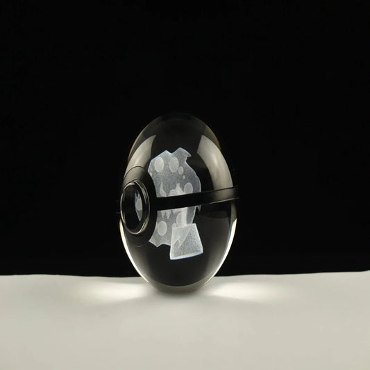Spiritomb Large Crystal Pokeball 3D Laser Engraving