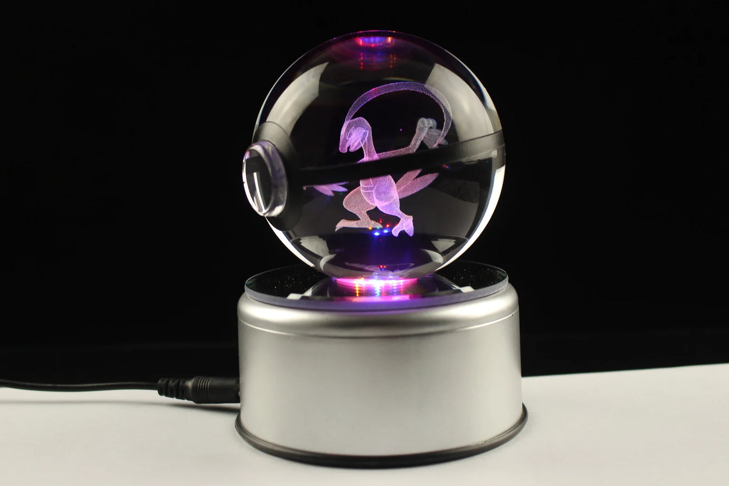 Grovyle Large Crystal Pokeball 3D Laser Engraving