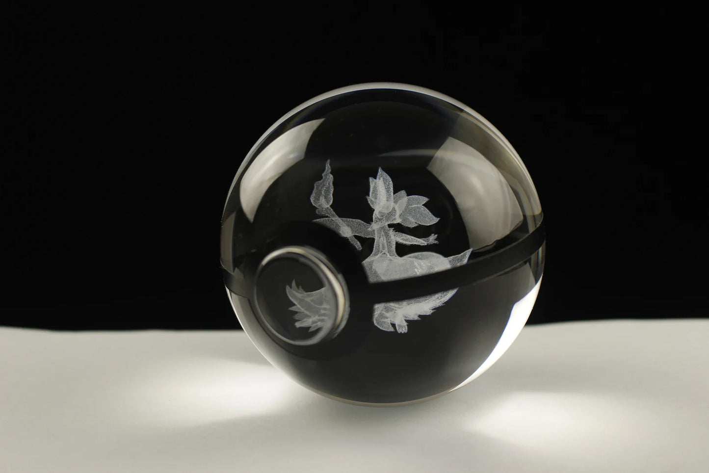 Delphox Large Crystal Pokeball 3D Laser Engraving
