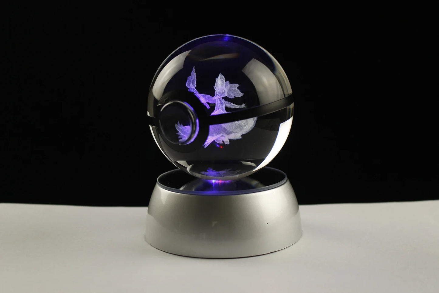 Delphox Large Crystal Pokeball 3D Laser Engraving