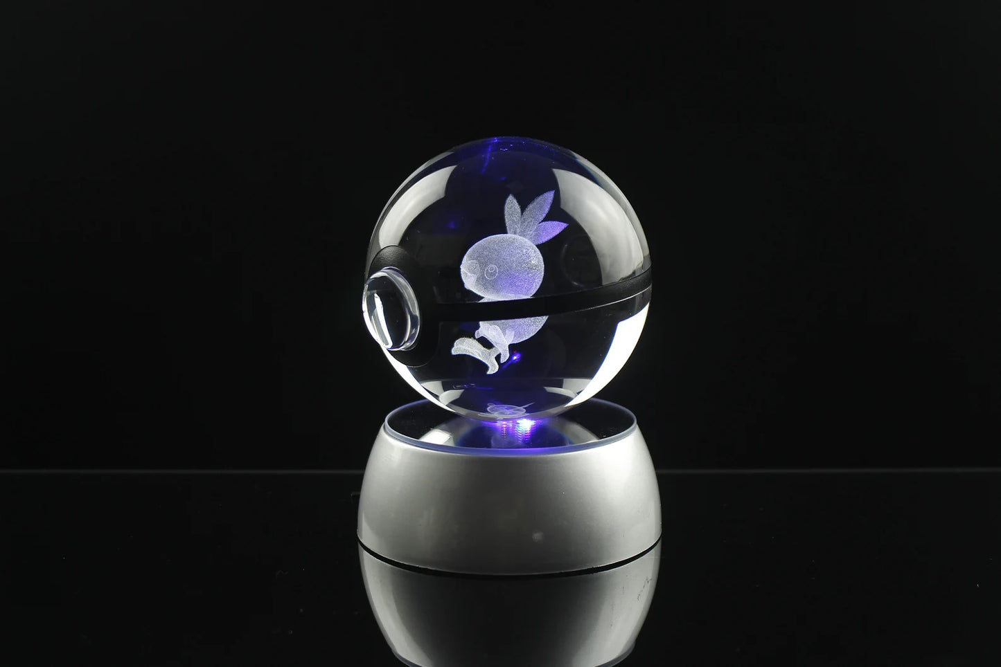 Torchic Large Crystal Pokeball 3D Laser Engraving