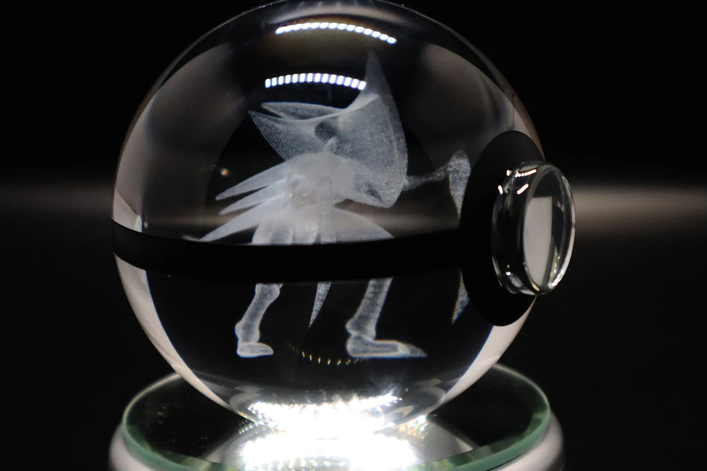 Kabutops Large Crystal Pokeball 3D Laser Engraving