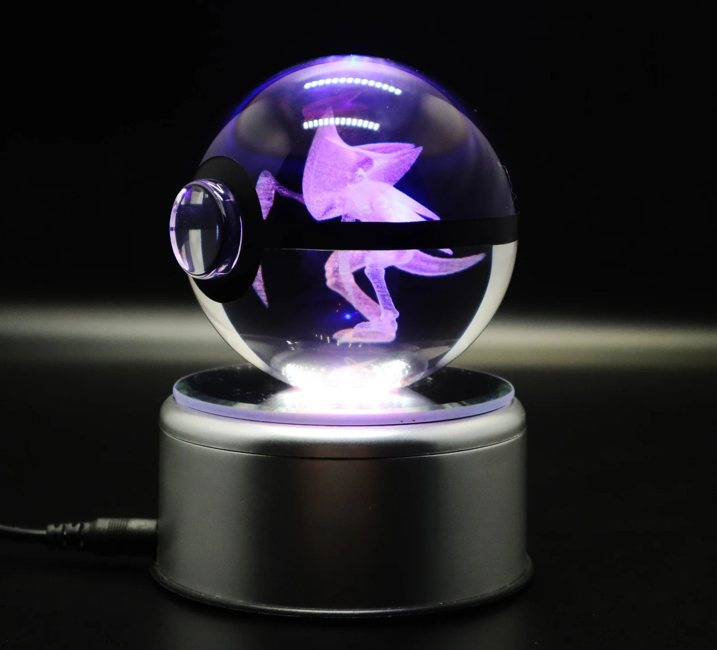 Kabutops Large Crystal Pokeball 3D Laser Engraving