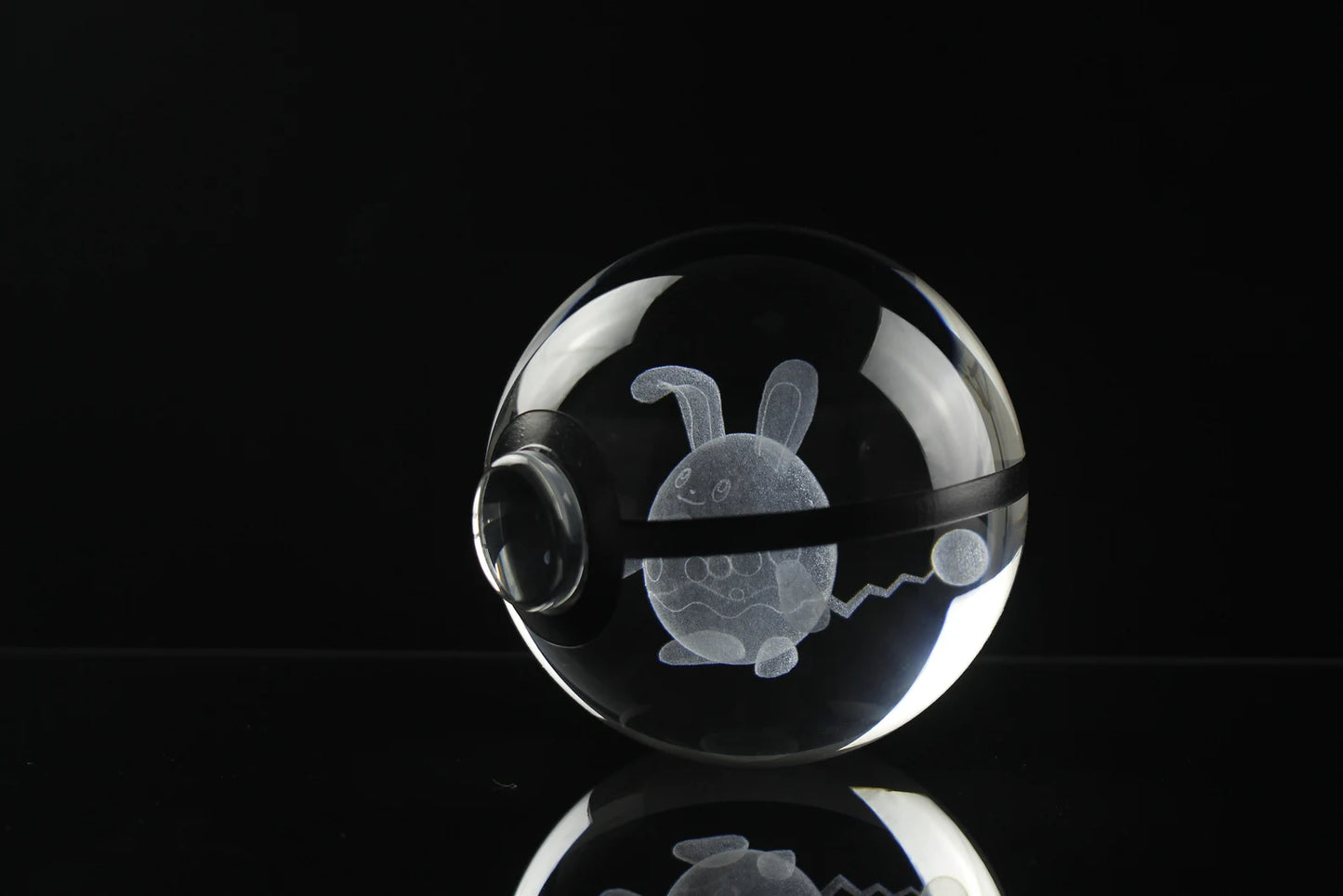 Azumarill Large Crystal Pokeball 3D Laser Engraving