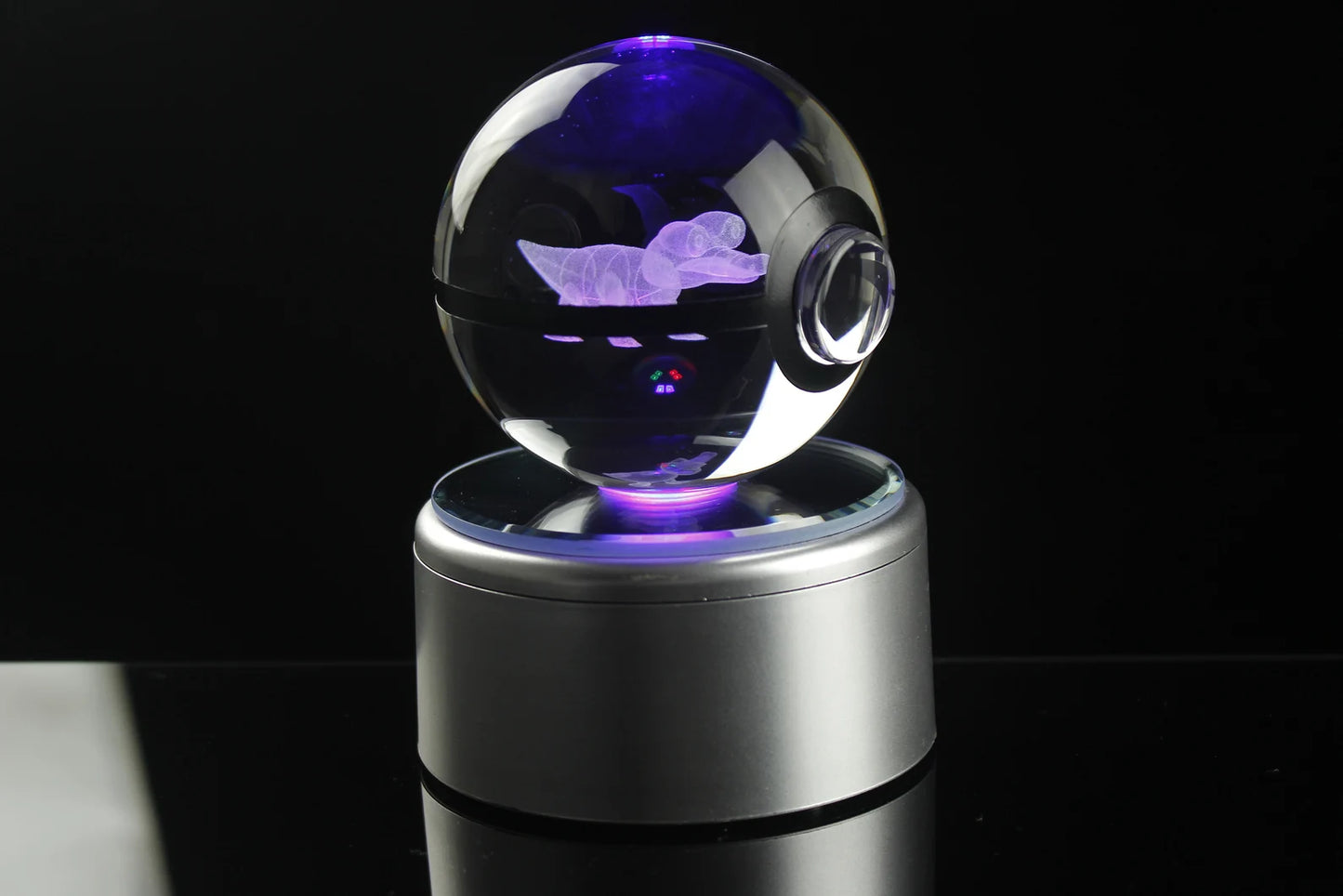 Sandile Large Crystal Pokeball 3D Laser Engraving