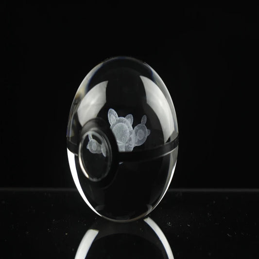 Reuniclus Large Crystal Pokeball 3D Laser Engraving
