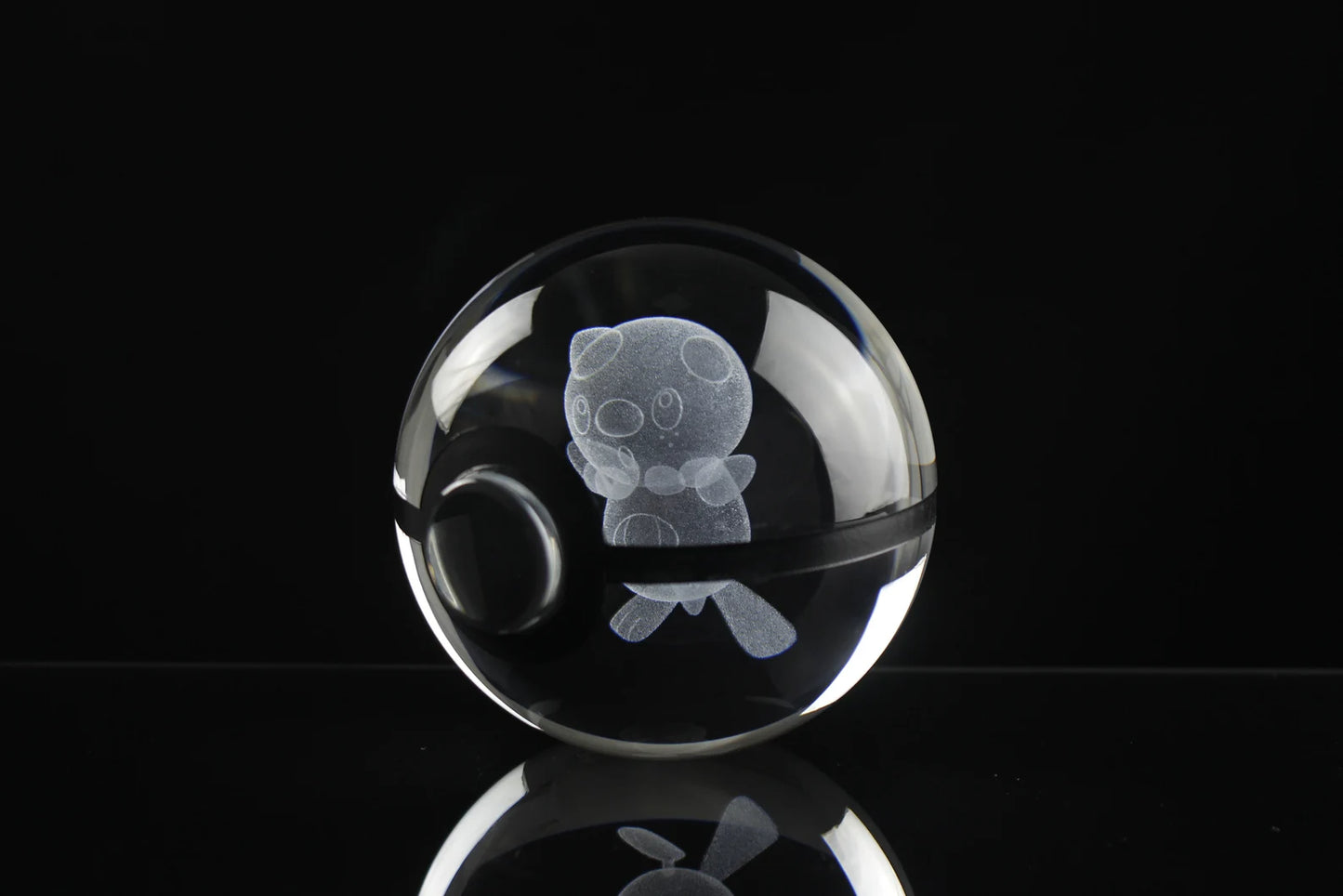 Oshawott Large Crystal Pokeball 3D Laser Engraving
