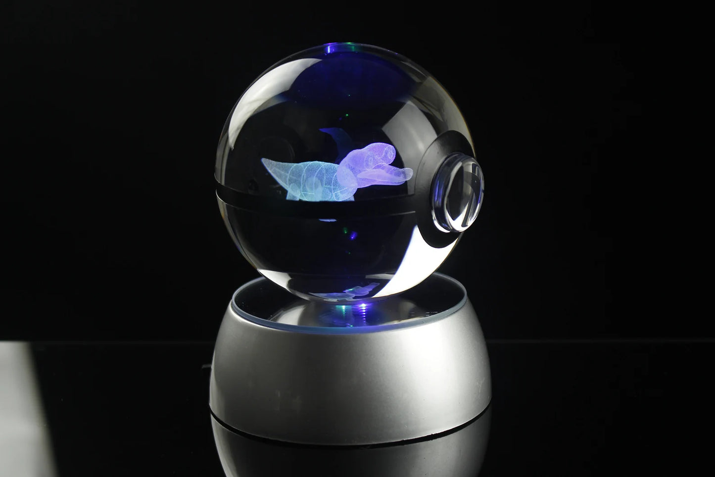 Sandile Large Crystal Pokeball 3D Laser Engraving