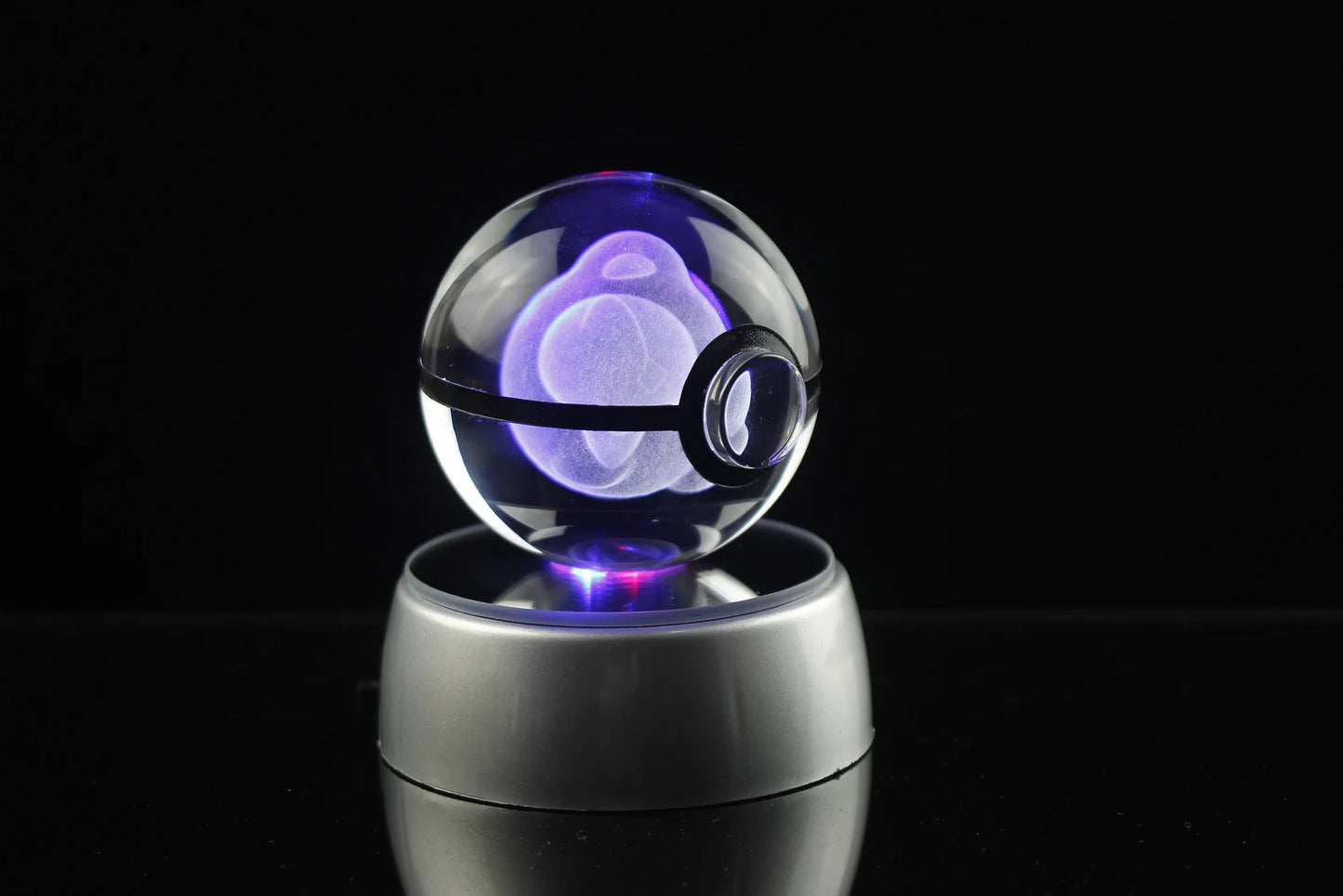 Duosion Large Crystal Pokeball 3D Laser Engraving
