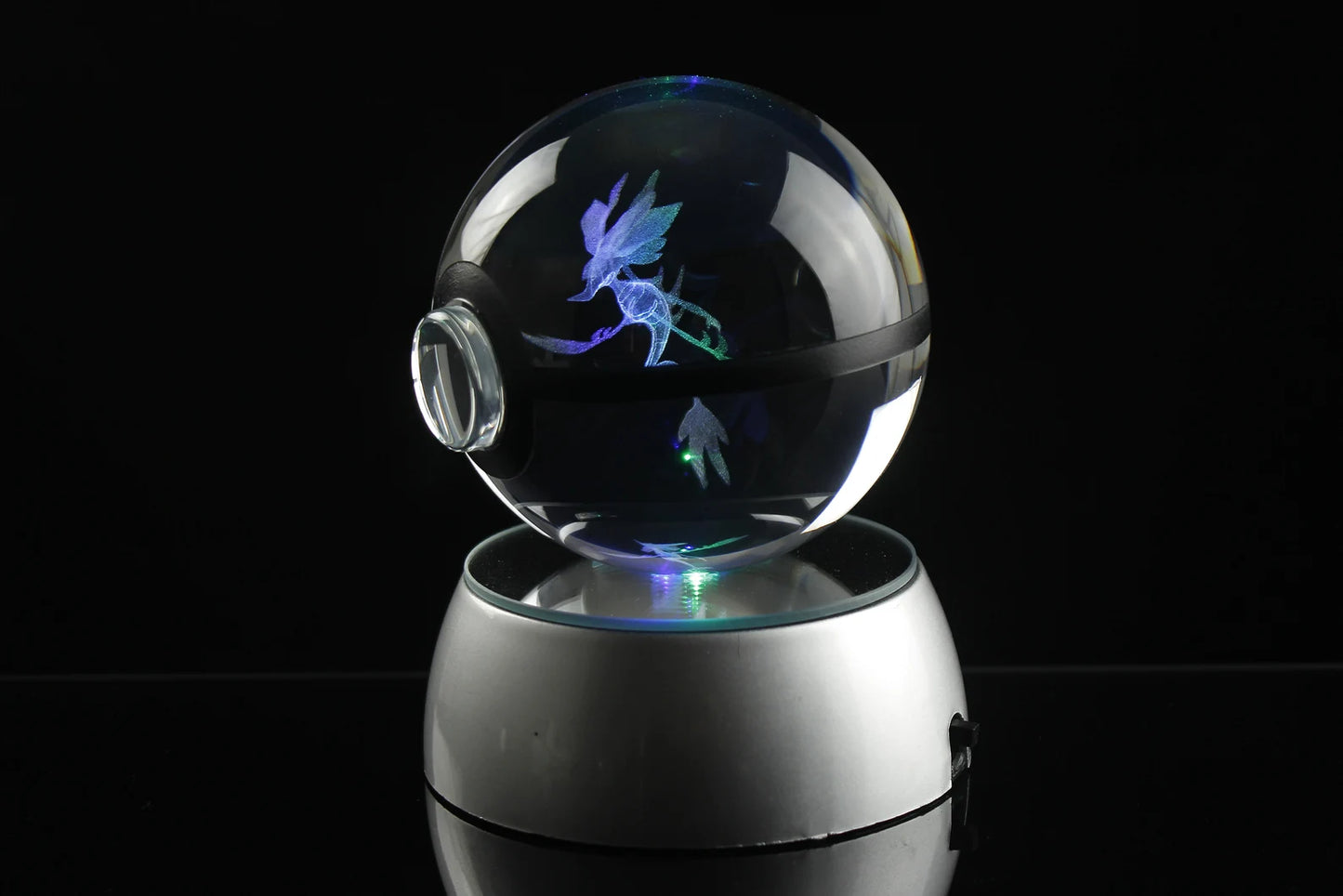 Dragalge Large Crystal Pokeball 3D Laser Engraving