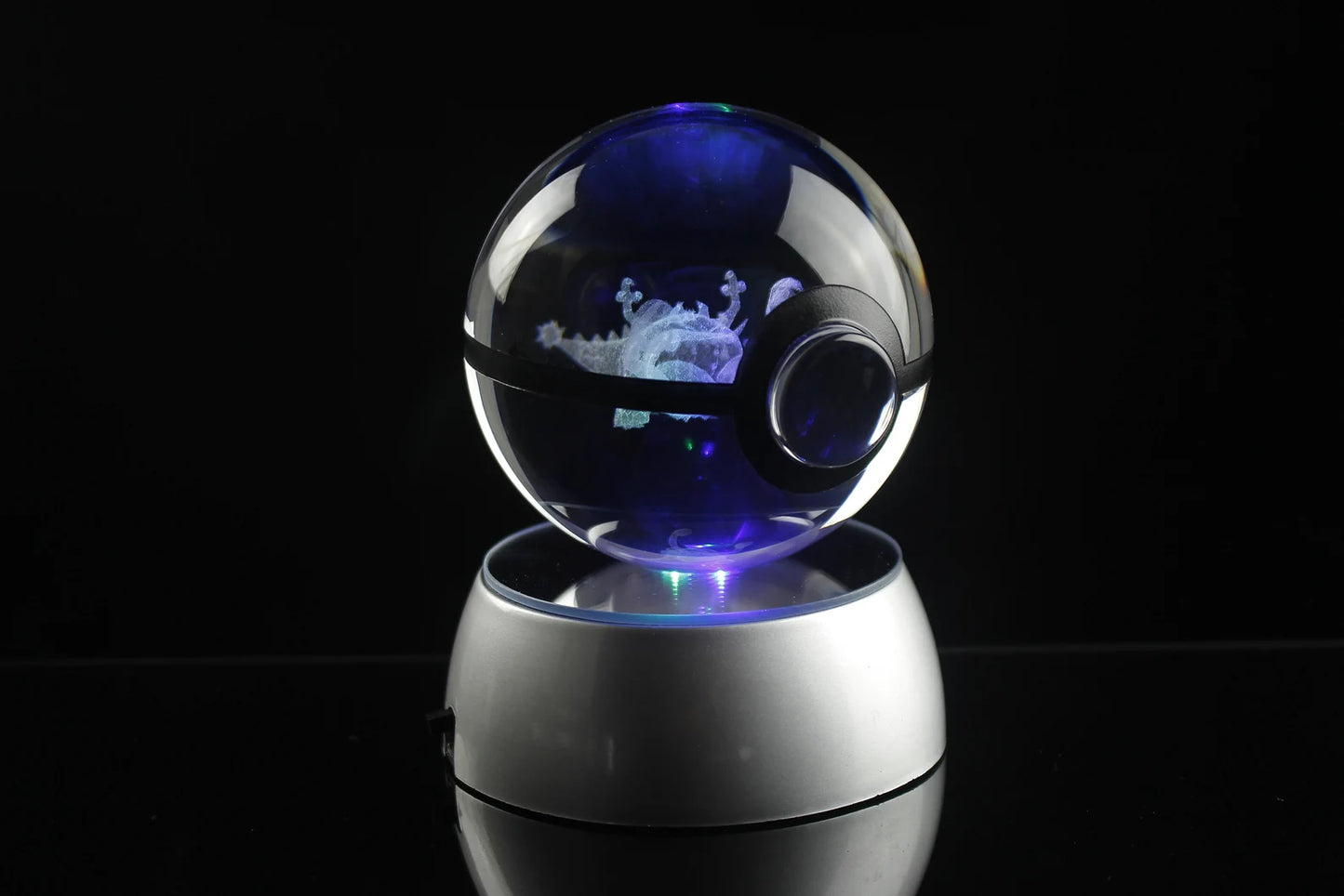 Guzzlord Large Crystal Pokeball 3D Laser Engraving