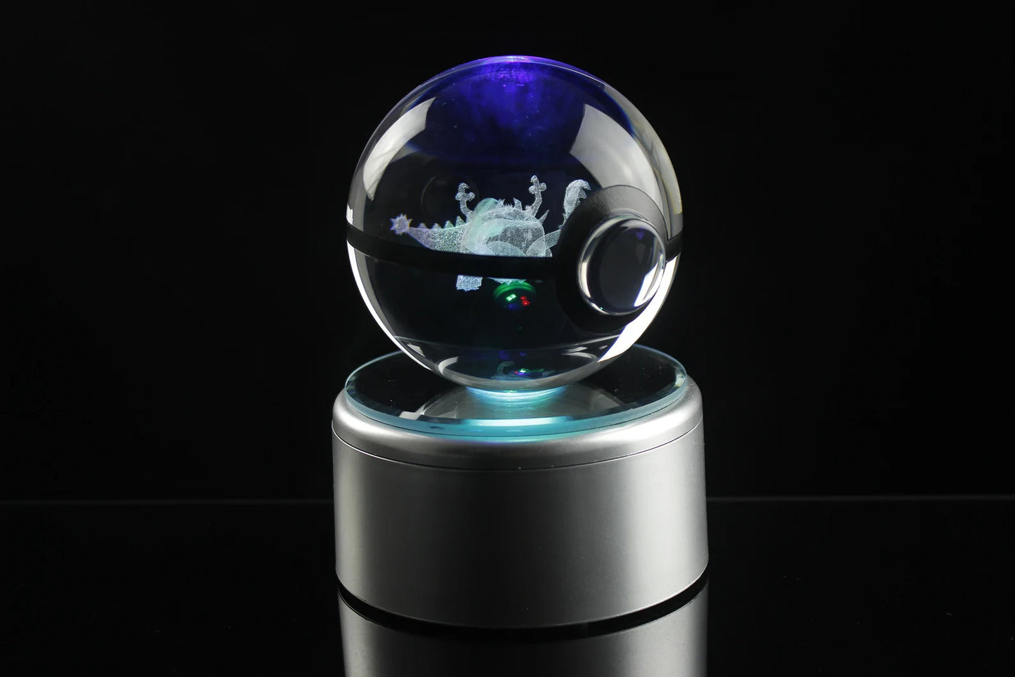 Guzzlord Large Crystal Pokeball 3D Laser Engraving