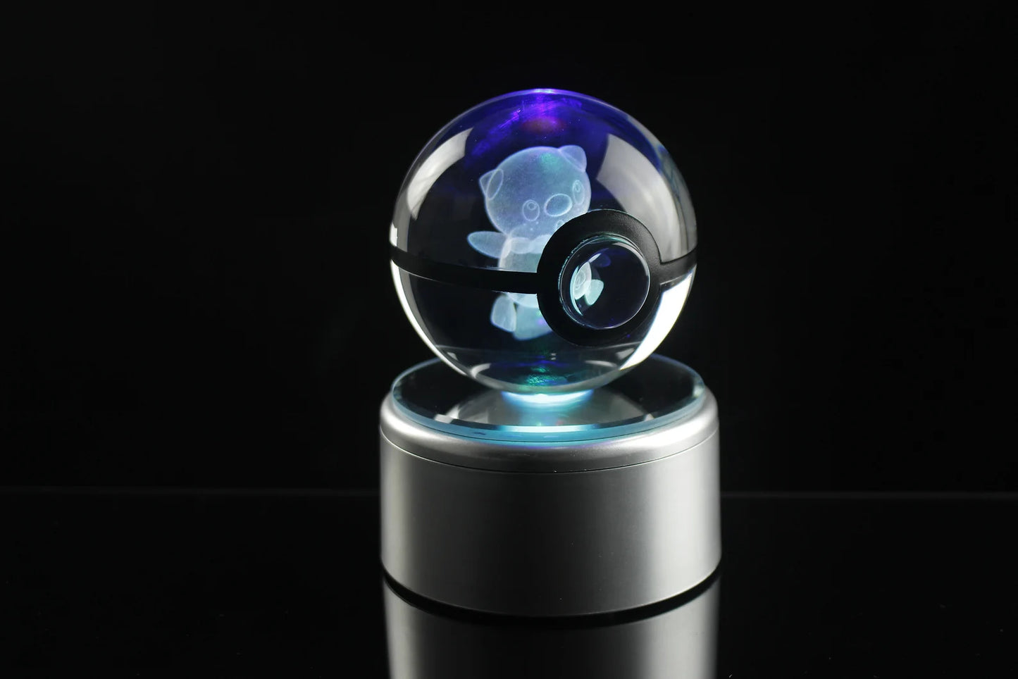 Oshawott Large Crystal Pokeball 3D Laser Engraving
